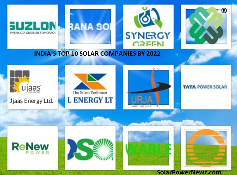 INDIA'S TOP 10 SOLAR COMPANIES BY 2022
